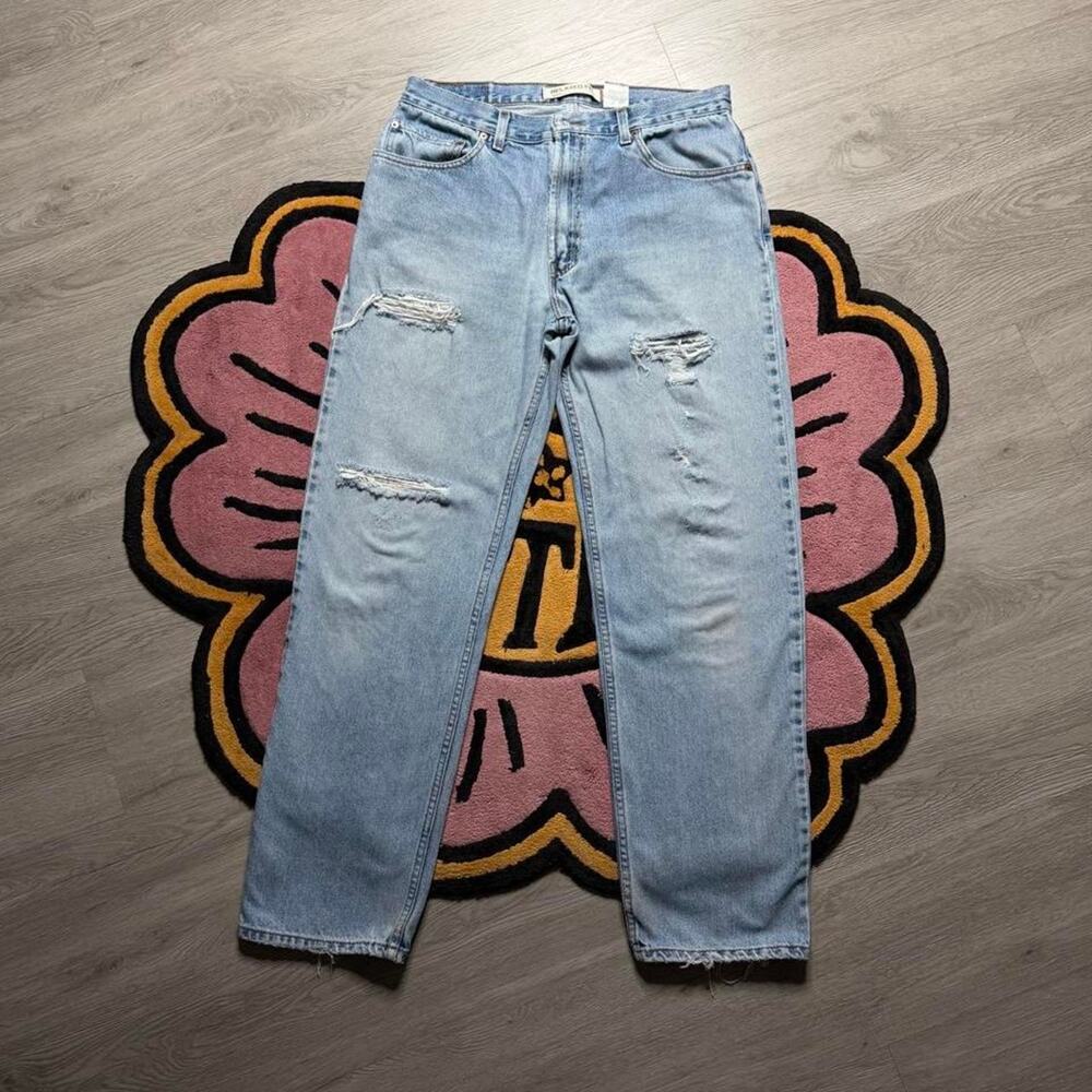 Vintage Y2K Levi’s 550 Relaxed Fit Distressed Denim Jeans Size 34x34 Blue